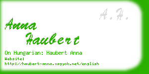anna haubert business card
